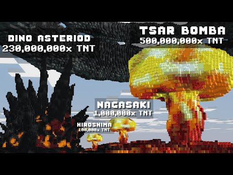 TriNyte - Nuclear Explosion Size Comparison in Minecraft