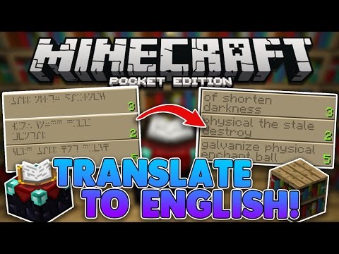 EYstreem - Translate ENCHANTMENT TABLE INTO ENGLISH MCPE! iOS & Android - NO MODS! Minecraft PE