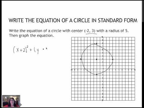 36 Write an Equation of a Circle in Standard Form (2.2)