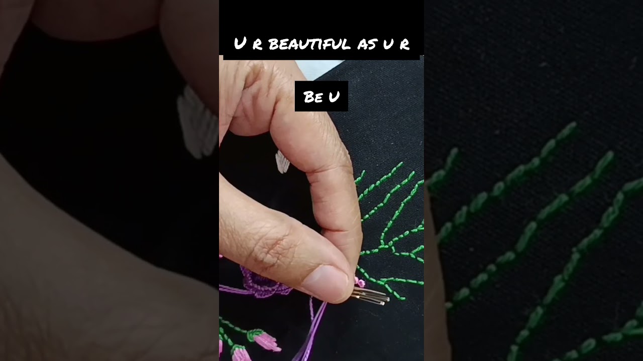 Easy and beautiful needle work beginners/3D embroidery|easy border design#shorts#embroidery​​