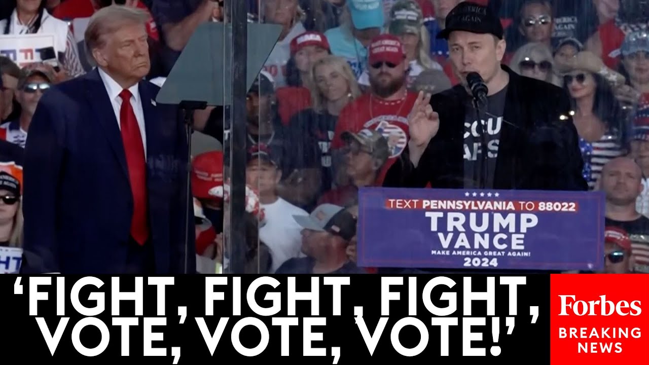 BREAKING NEWS: Elon Musk Delivers Impassioned Call For People To Register To Vote At Butler Rally