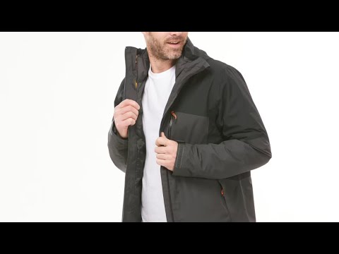 DECATHLON FORCLAZ Men 3in1 waterproof hiking jacket-10 degree Celsius, MH500 mountain 