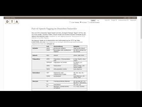 Video-Tutorial 03: Deutsches Textarchiv - Wortartensensitive Suchanfragen