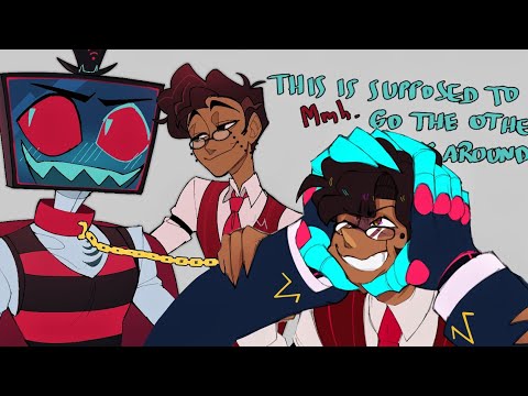 Alastor meet Human Vox 😳? & Vox meet Human Al?, radiostatic,Hazbin hotel Season 2😈Comic dub