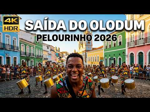 A SAÍDA DO OLODUM 2026 🇧🇷 | Emoção no Pelourinho Sexta-Feira de Carnaval 4K HDR