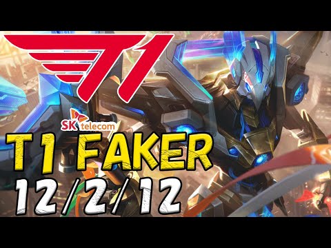 T1 Faker アジール(Azir) VS カルマ(Karma) MID patch 12.18 NA RANK