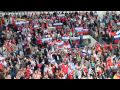 Исполнение гимна болельщиками сборной России после матча со Швейцарией 