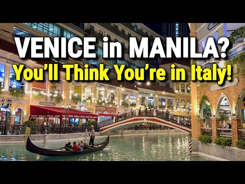 Philippines 🇵🇭 MOST BEAUTIFUL MALL in MANILA? Venice Grand Canal Mall at Night (Near BGC Taguig)