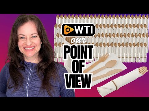 Pre Rolled Napkin and Bamboo Cutlery Set - 100Pack Bamboo Utensils/Compostable Cutlery(100 Forks - WTI product video review