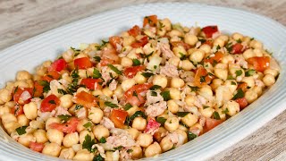 Ensalada de Garbanzos ✅ Receta saludable con garbanzos ideal para perder peso.