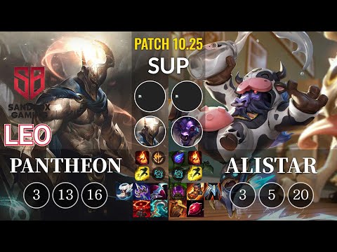 SB Leo Pantheon vs Alistar Sup - KR Patch 10.25
