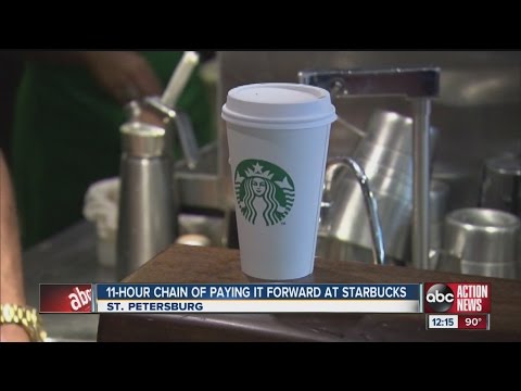 378 people consecutively 'Pay It Forward' at Starbucks Drive-Thru