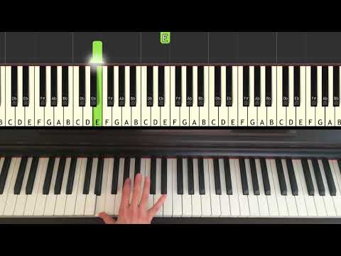 "Dla Elizy" - L. Beethoven - jak zagrać na pianinie, cz. 1, nuta E, bardzo powoli - Synthesia, NUTY