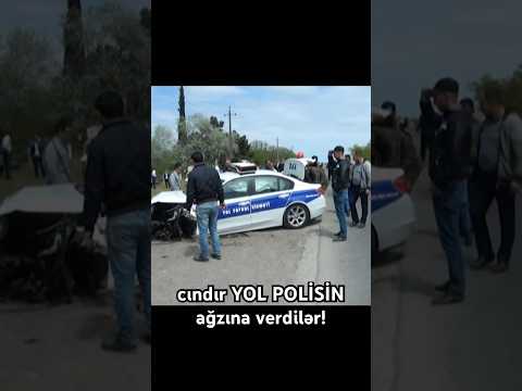 Yol polis maşını yenə girdi ! Hər kəs bu mənzərəni çox sevir!