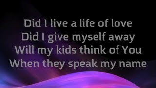 Mark Schultz - Before You Call Me Home - (with lyrics) (2015)