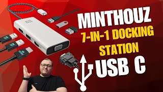 Minthouz USB C 7 in 1 docking station