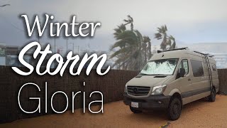 Surviving Storm Gloria in Our Van // Catalonia Coast of Spain