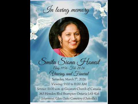 Smita Siona Honest - Funeral Service