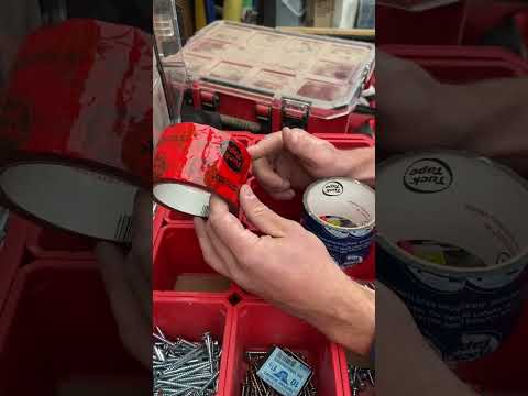 Red vs Blue Tuck Tape #construction #shorts #red #blue #tape #carpentry #diy #sticky #build #repair