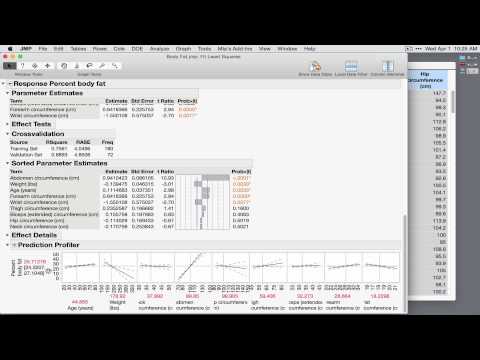 Regression Modeling and Analysis in JMP