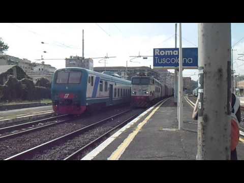 E655.502 sul MRS 56323 Fiorentina Piombino - Nola Interporto, in partenza da Roma Tuscolana