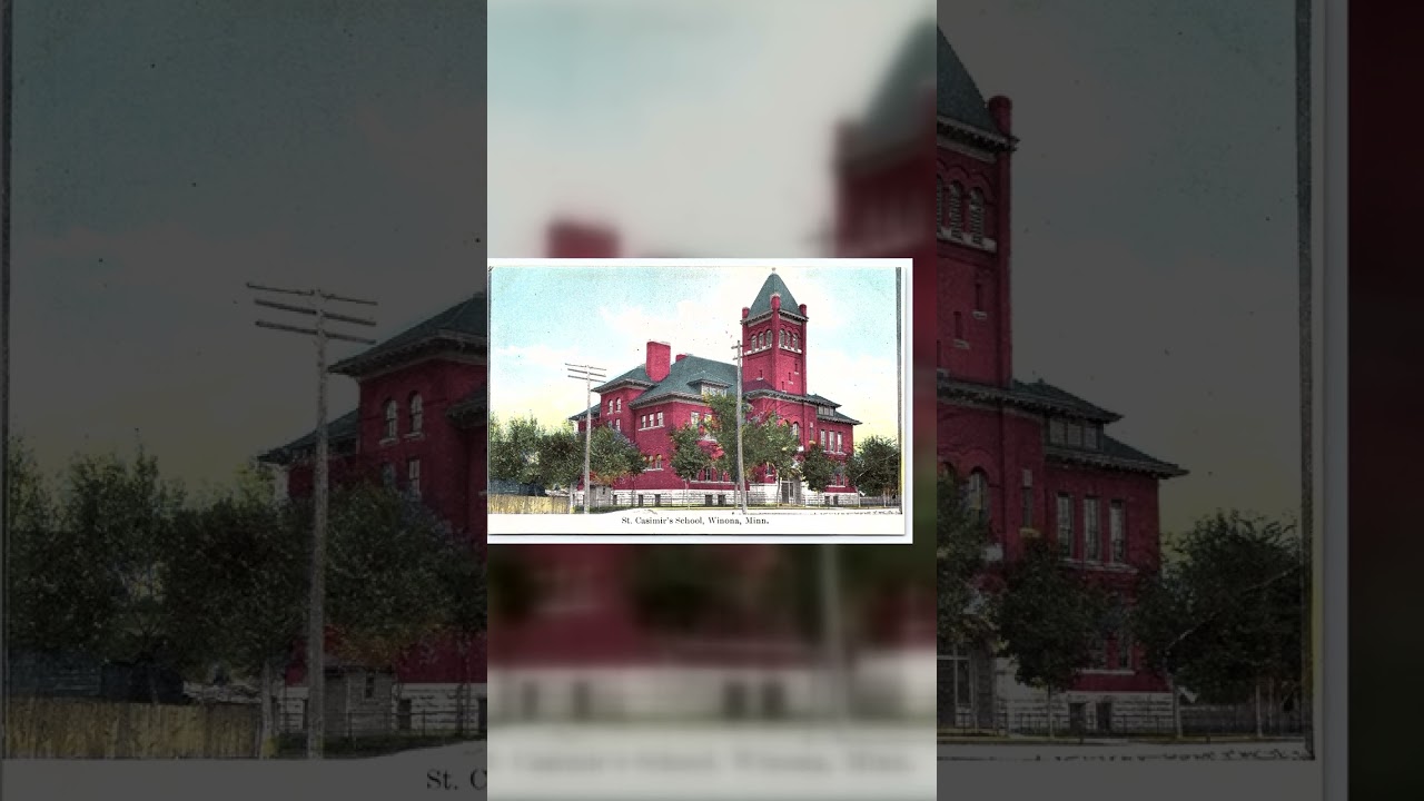 St. Casimir's School, Winona, Minn., Divided Back Postcard, Early 1900s Video