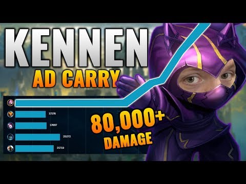 Kennen ADC is BACK!! (INSANE 1V9 CARRY) | Buffed Kennen ADC with Sykkuno