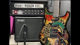 Video thumbnail for Mesa Badlander 25 head with Mesa 1x10 and 1x12 Thiele cabinet sounds. by Robert Lynn