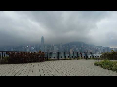 Hong Kong Island City view from Western Kowloon cultural district
