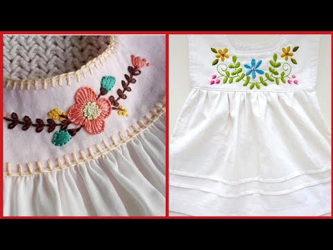 embroidered baby frocks