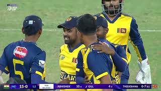 Theekshana gets the best of Gill | India vs Sri Lanka | DP World Asia Cup 2025