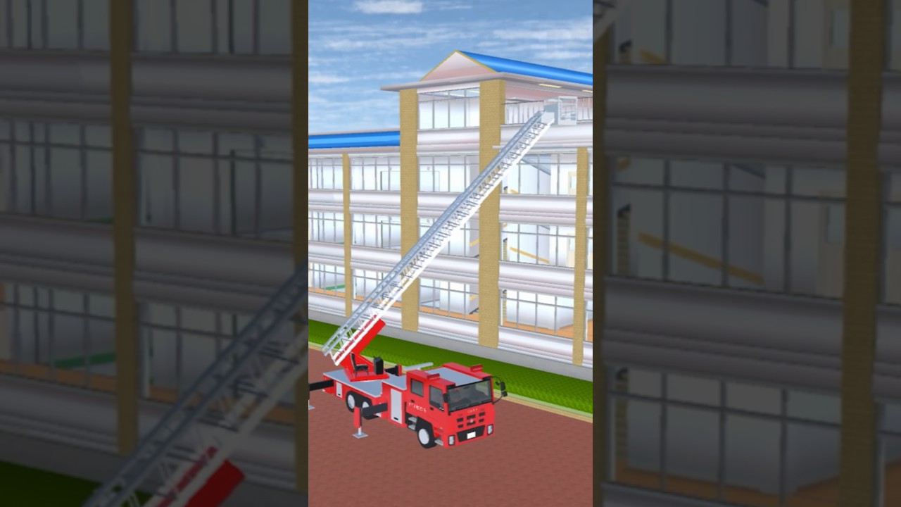 さくら学園に はしご消防車が出動！？#サクラスクールシミュレーター#サクシミュ#sakuraschoolsimulator