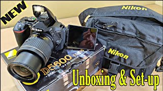 NIKON D5600 Unboxing & Setup !! | DSLR Camera | Single 18-55mm VR Lens Kit Review with Basic Setup