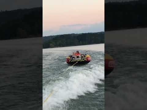 Tubing on the lake 