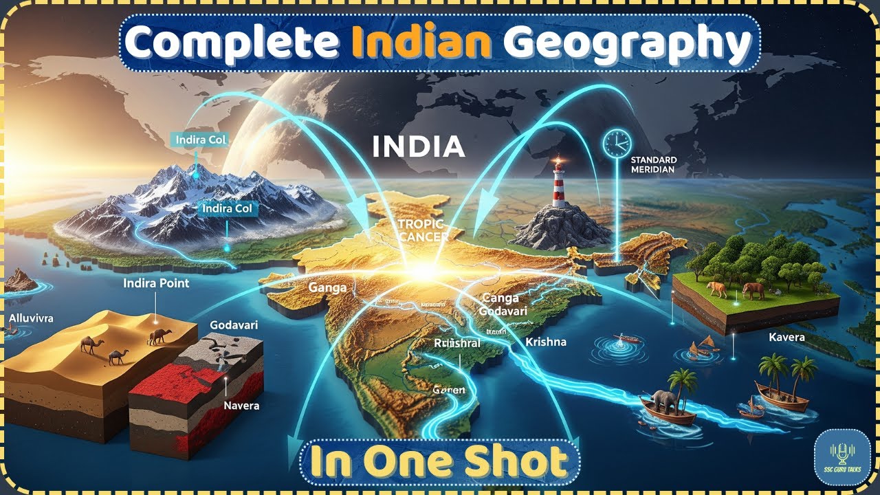 Indian Geography in One Video! 🇮🇳 || SSC CGL, SSC CHSL, UPSC, State PCS, NDA, CDS Revision 2025