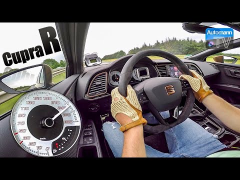 2018 Leon Cupra R (310hp) - 0-253 km/h acceleration (60FPS)