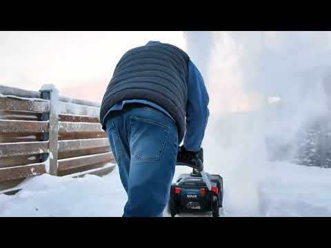 The SENIX X6 Snow Blower powers through thick, heavy snow with ease—even in brutal, icy conditions.