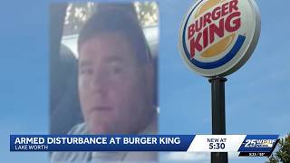 Deputies search for suspect in armed disturbance at Lake Worth Burger King