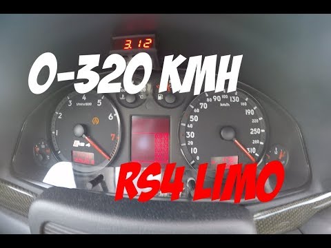 0 - 320 Kmh Tachovideo von der RS4 Limo von Philipp während des Race 1000 Arlows TTE12xx