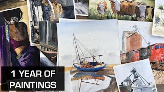 1 Year of Watercolor Paintings  - (2019-2020)