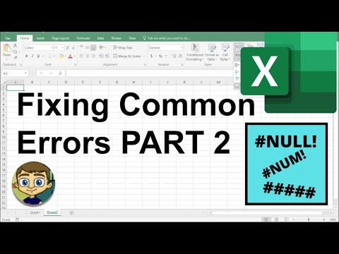 Fixing Common Excel Errors - Part 2: NULL, NUM & #####