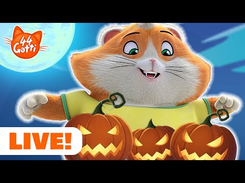 🔴 LIVE: 44 Cats! Maratona di Halloween! 👻 Episodi spaventosi per bambini