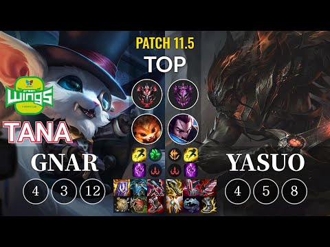 JAG TaNa Gnar vs Yasuo Top - KR Patch 11.5