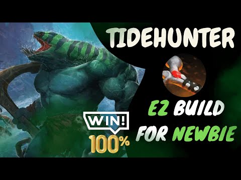TIDEHUNTER Offlane Dota 2 : EZ Build For NEWBIE 100% Winning | [Rod of Atos] = TRUE NIGHTMARE