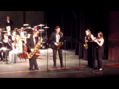 West Side Story Highlights (V1) Arlington HS Saxophone Quartet - Concerto Concert, May 27, 2015
