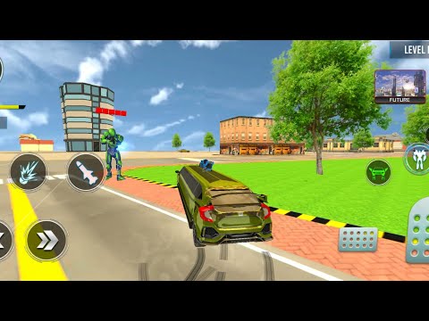 Robot bus tank Transfrom Game 2023- Robot Dinosaur Games #16- Android Game play