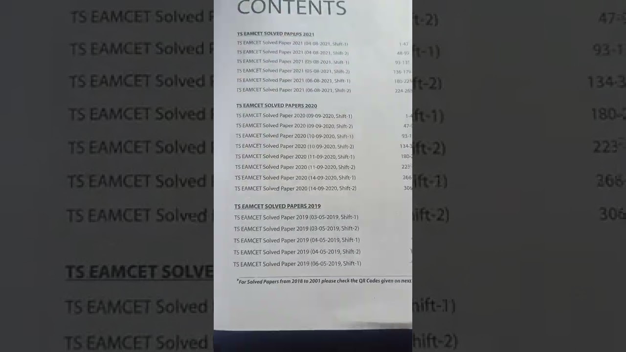 #Arihant TS EAMCET previous years questions with solutions 2015-2021