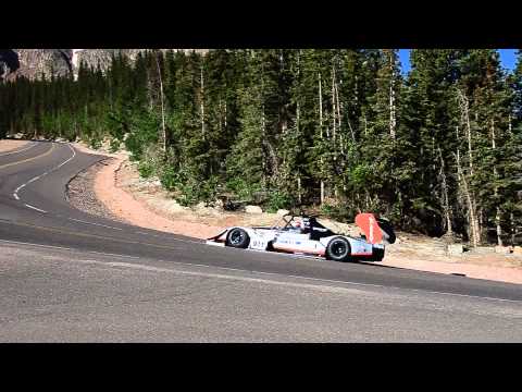 Romain Dumas driving a Norma M20 Pikes Peak