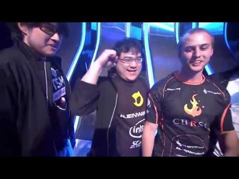 Dyrus High-five cameraman after winning against EU All-Star team.