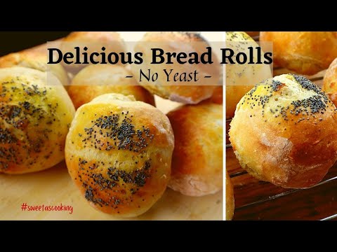 Just yogurt and flour [no yeast] quick and easy bread rolls, ready in 15 minutes